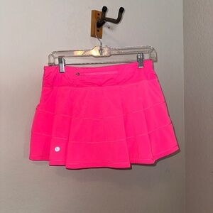RARE Lululemon Bright Pink Pace Rival Skirt Size 6